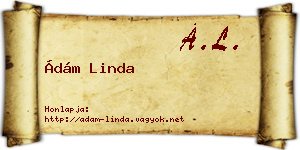 Ádám Linda névjegykártya